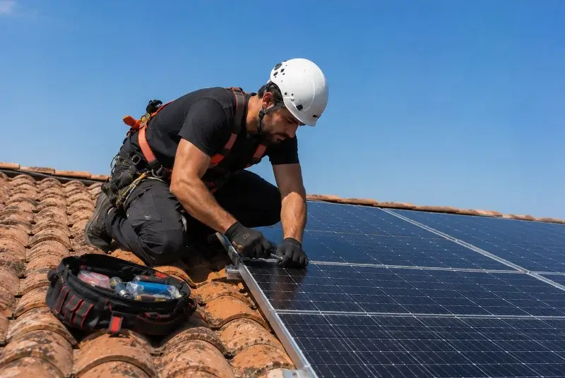 Maintenance et monitoring de panneaux solaires au Luc